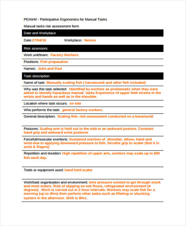 manual task risk assessment form1