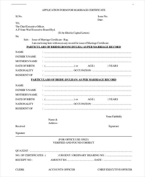marriage certificate application form2