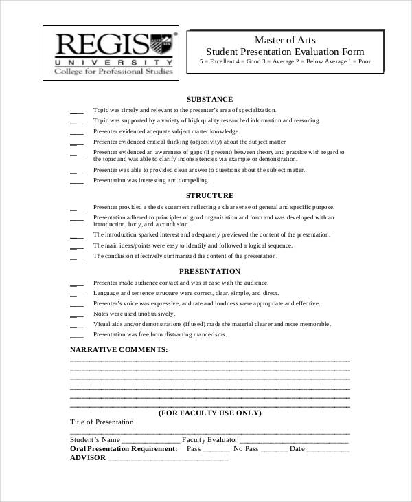 master of arts student presentation evaluation form1