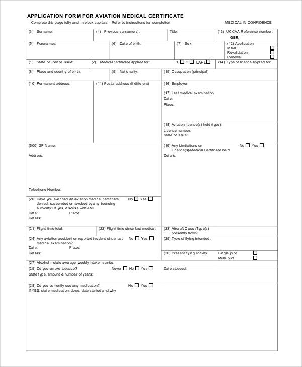 medical certificate application form1