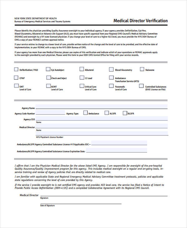 Free 32 Verification Forms In Pdf Excel Ms Word 6791