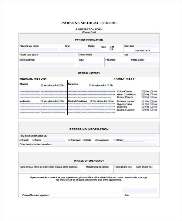 FREE 41+ Printable Medical Forms in PDF | Excel | MS Word