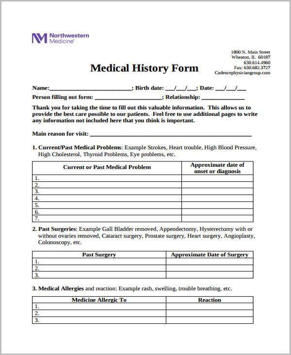 medical patient history form1