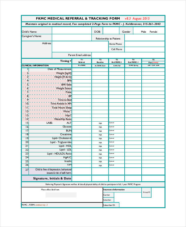 medical referral tracking form1