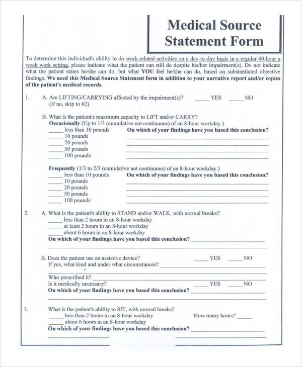 FREE 35 Printable Statement Forms In PDF Excel MS Word