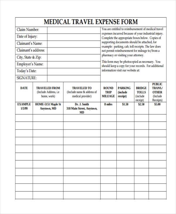 hospital travel expenses