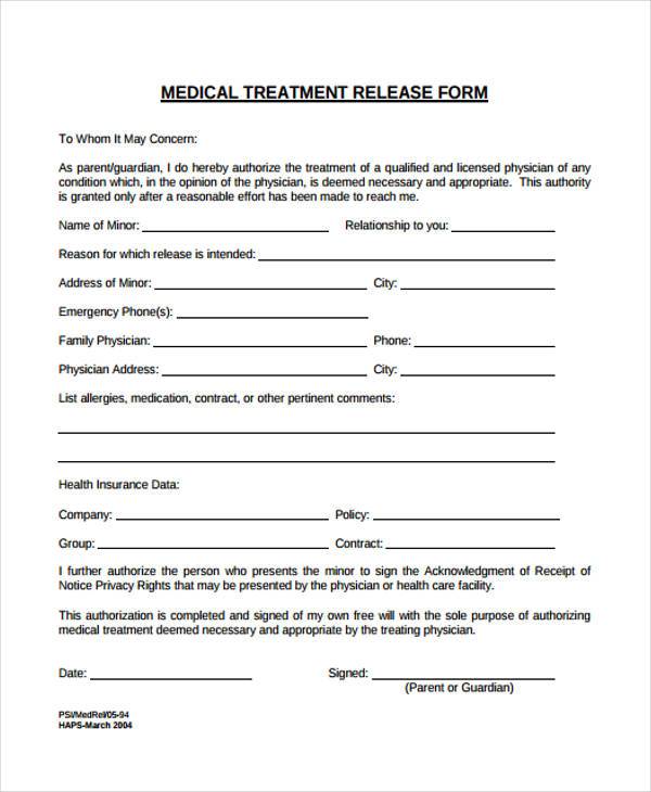 medical treatment release forms1