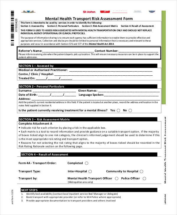 mental health transport risk assessment form2