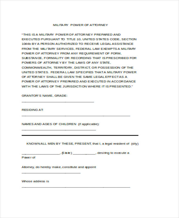 military special power of attorney form1