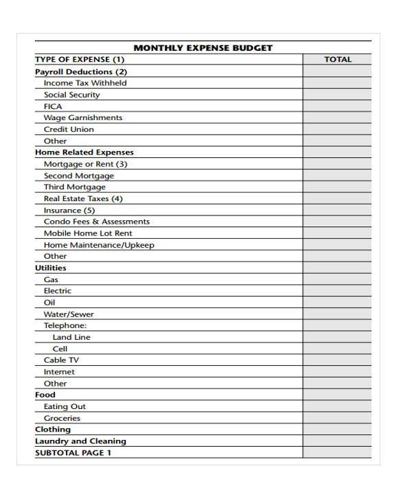FREE 44+ Expense Forms in PDF | MS Word | Excel