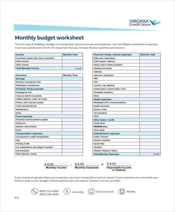 FREE 49+ Budget Forms in PDF | MS Word | Excel