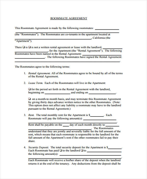 monthly rental lease agreement form