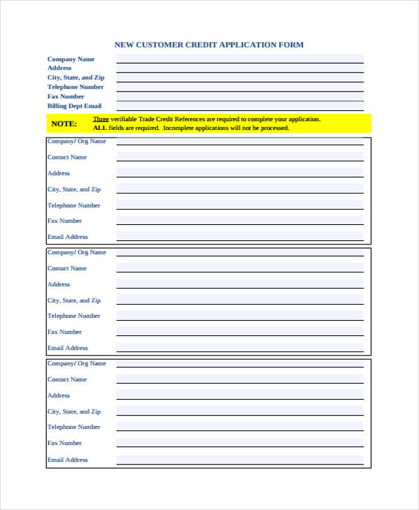new customer credit application form1