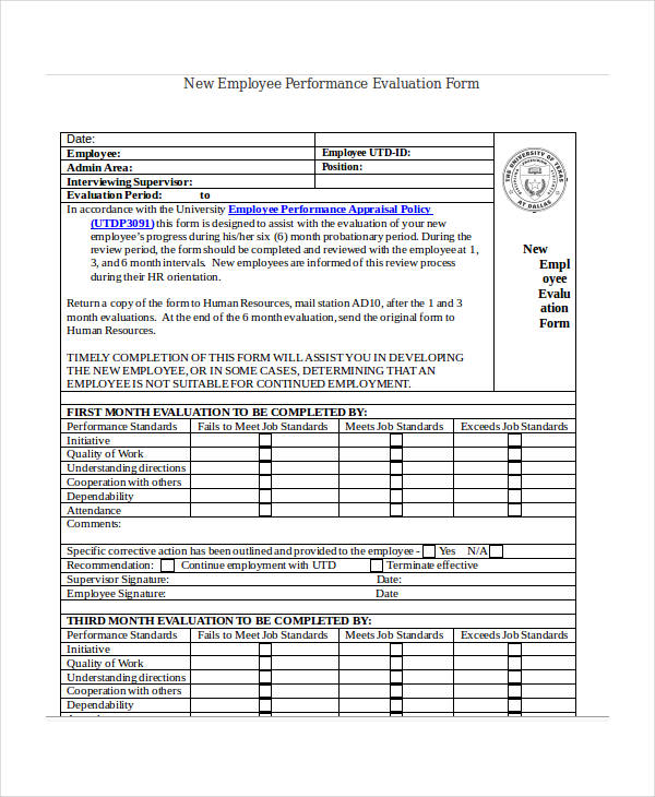 FREE 20+ Employee Evaluation Forms in MS Word