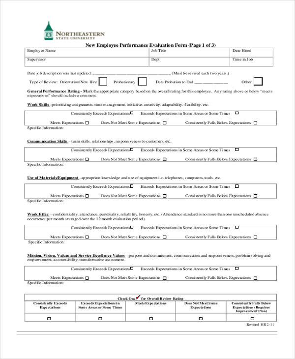 new employee performance evaluation form1