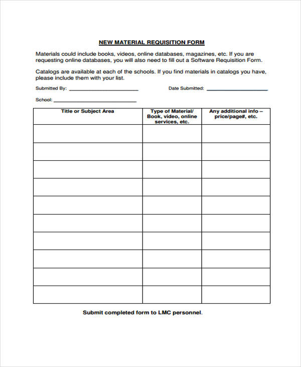new material requisition form pdf