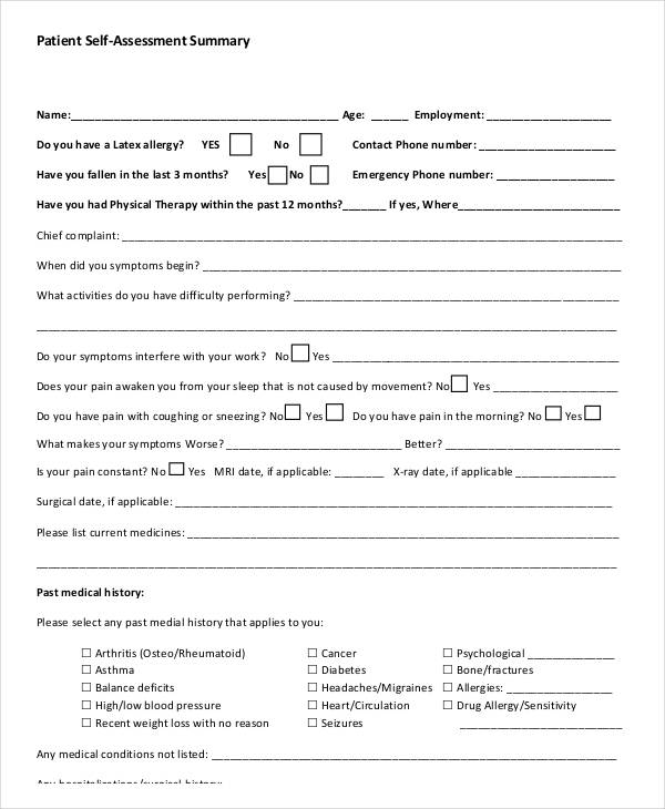 FREE 35+ Self-Assessment Forms in PDF