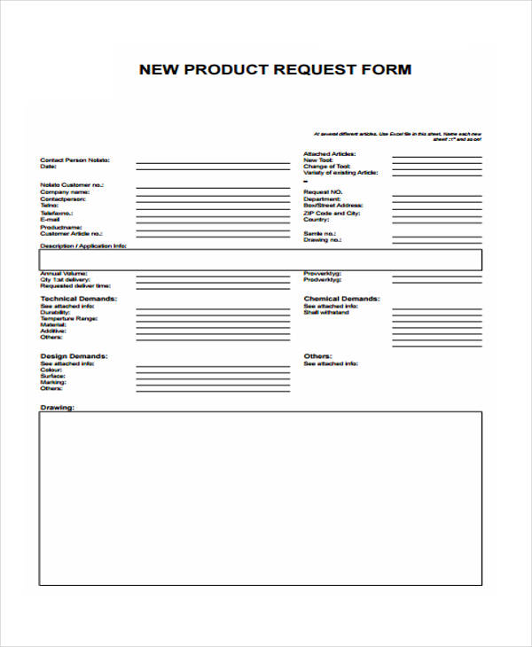  New Product Development Request Form Template 