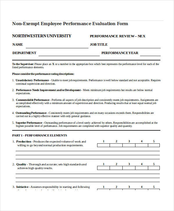 FREE 20+ Employee Evaluation Forms in MS Word