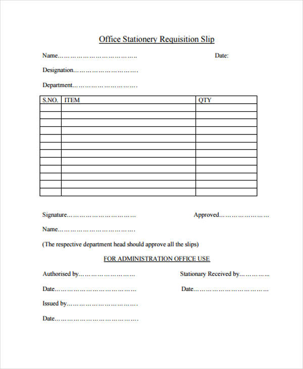 office stationery requisition form1