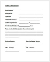 overtime authorization form