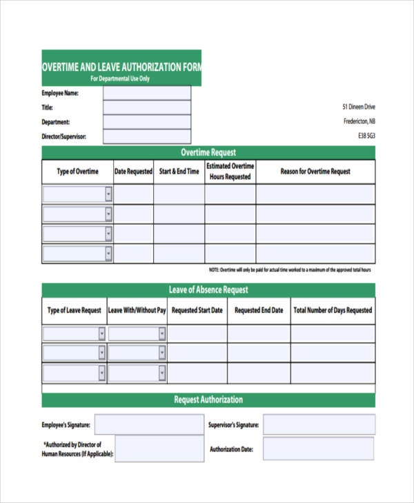 overtime leave authorization form1