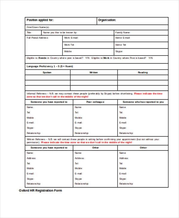 oxford hr registration form doc