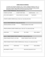 parent affidavit of residency form1