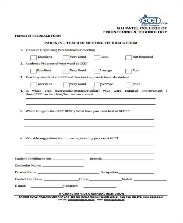FREE 50 Feedback Form Templates