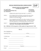 partnership dissolution agreement form