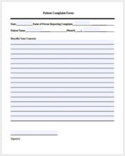 patient complaint form sample1