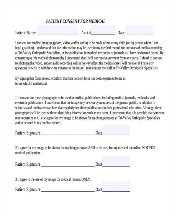 patient medical consent form 