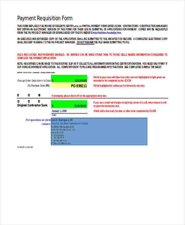 payment requisition form template