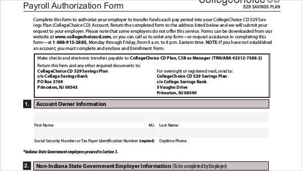 Payroll Withholding Authorization Form Printable Pdf Download 4291