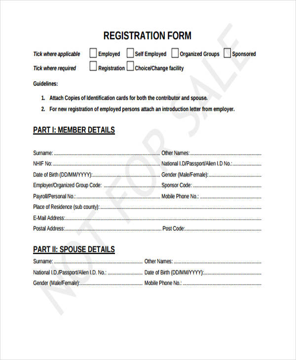 payroll and personal registration form