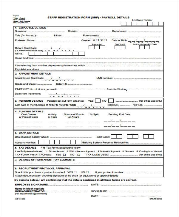 FREE 34+ Printable Payroll Forms in PDF | Excel | MS Word