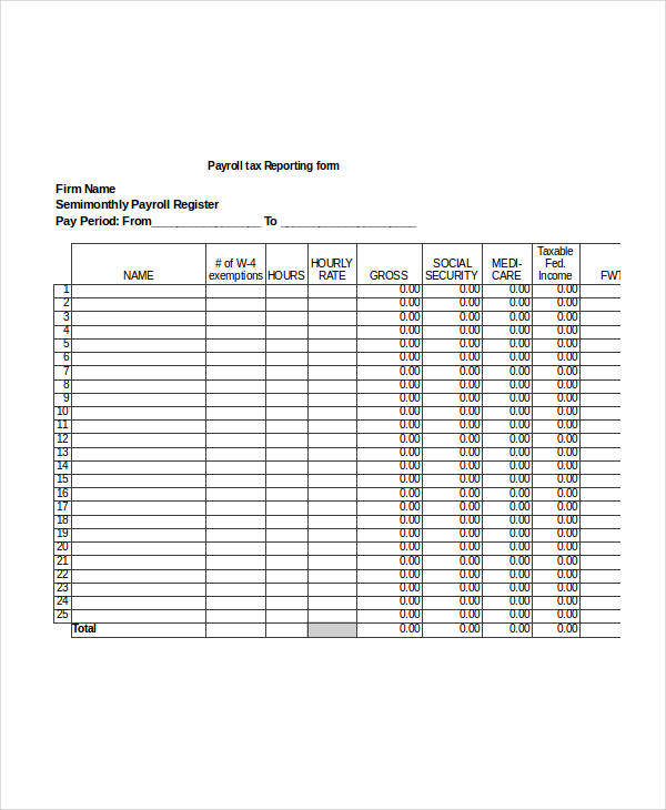 payroll tax reporting form