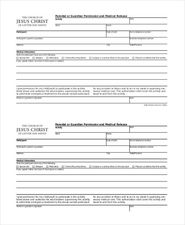 FREE 21 Sample Emergency Release Forms In PDF MS Word