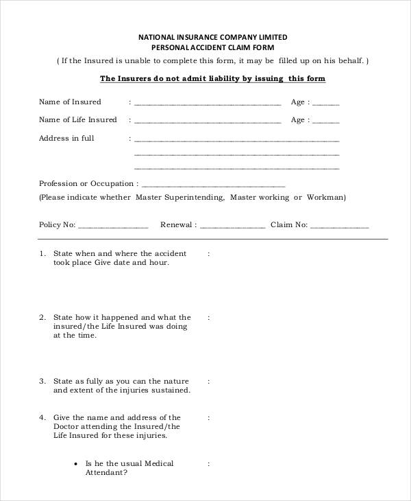 personal accident claim form1