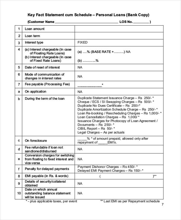 personal loan agreement