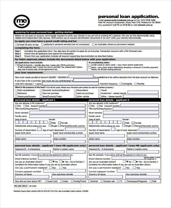 personal loan application form1