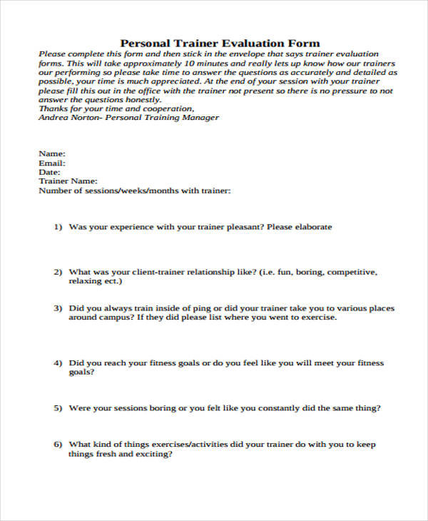 personal training session evaluation form1