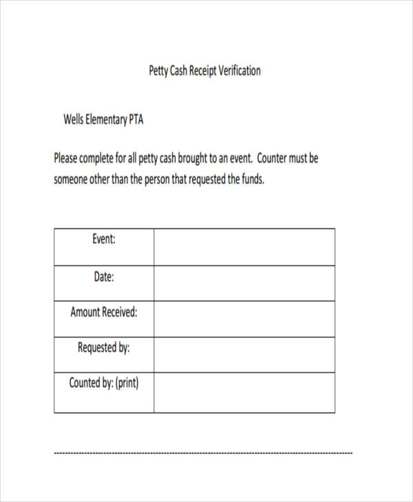 petty cash receipt verification form1
