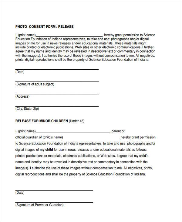 74 Newest Legal Consent Form Template Photography Hd
