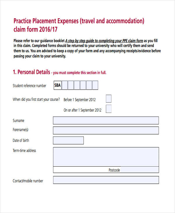 FREE 37+ Sample Claim Forms in PDF Excel MS Word