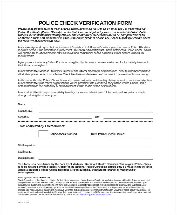 police check verification form