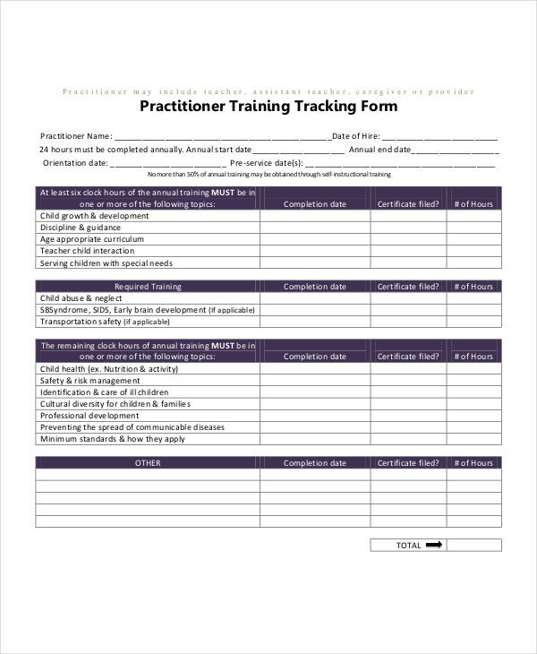 Free 42 Tracking Form Examples In Pdf Excel Ms Word