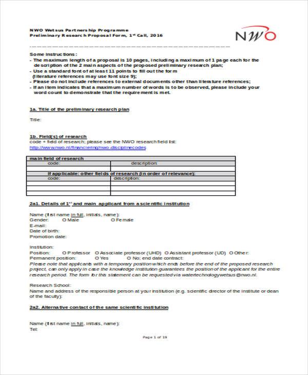 preliminary research proposal form1