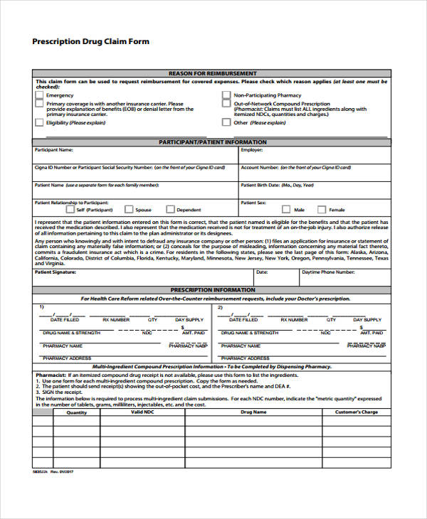 FREE 36+ Claim Form Examples in PDF | Excel | MS Word