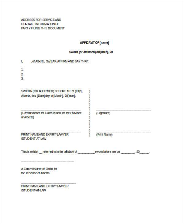 free-7-sample-blank-affidavit-forms-in-pdf